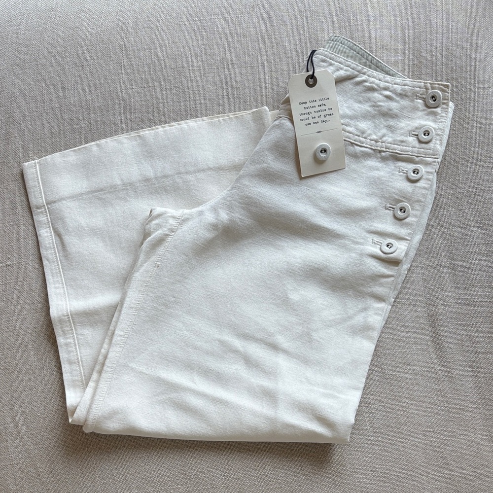 Anthropologie Cartonnier Ivory Cropped Pants | 2P